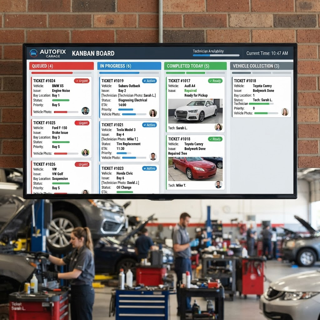 Repair Ticket & Kanban System
